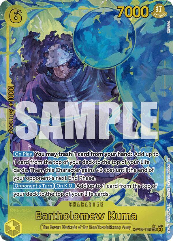 Bartholomew Kuma (Alternate Art) SEC Legacy of the Master OP12-119 NM
