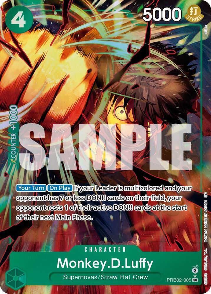 Monkey.D.Luffy - PRB02-005 (Alternate Art) SR Premium Booster -The Best- Vol. 2 PRB02-005 NM