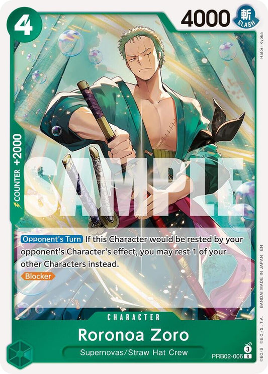 Roronoa Zoro - PRB02-006 R Premium Booster -The Best- Vol. 2 PRB02-006 NM