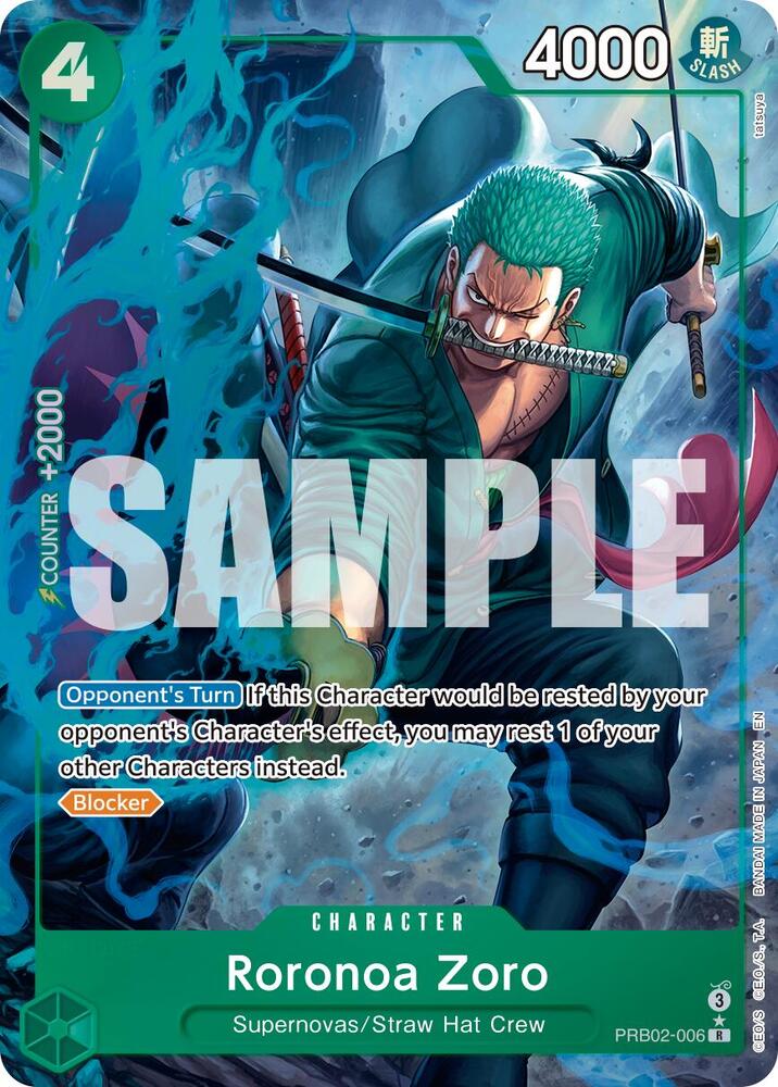 Roronoa Zoro - PRB02-006 (Alternate Art) R Premium Booster -The Best- Vol. 2 PRB02-006 NM