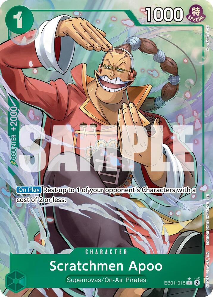 Scratchmen Apoo - EB01-015 (Alternate Art) R Premium Booster -The Best- Vol. 2 EB01-015 NM