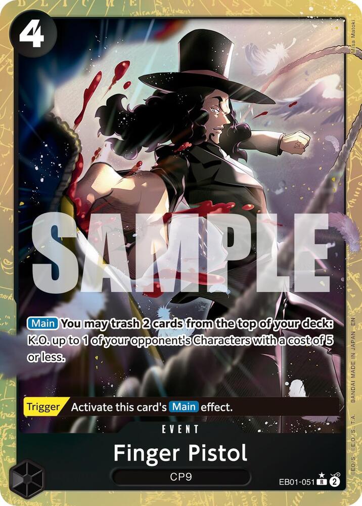 Finger Pistol (Alternate Art) R Premium Booster -The Best- Vol. 2 EB01-051 NM
