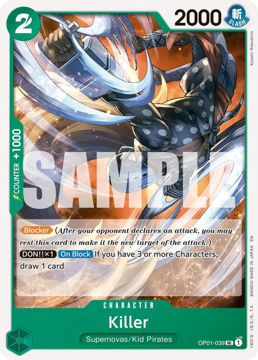 Killer (Reprint) UC Premium Booster -The Best- Vol. 2 OP01-039 NM