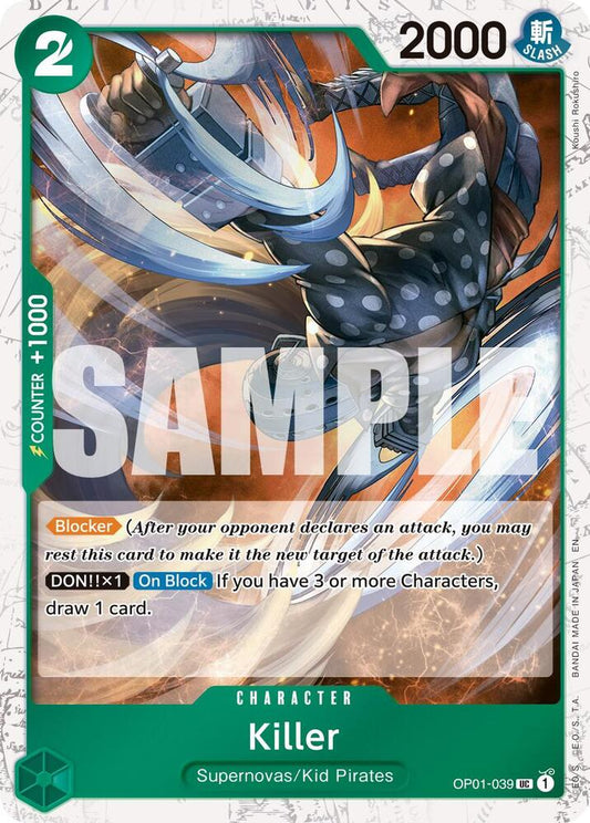 Killer (Pirate Foil) UC Premium Booster -The Best- Vol. 2 OP01-039 NM