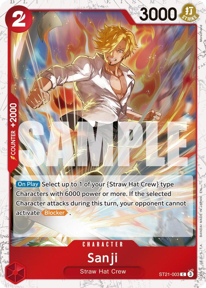 Sanji - ST21-003 (Pirate Foil) C Premium Booster -The Best- Vol. 2 ST21-003 NM
