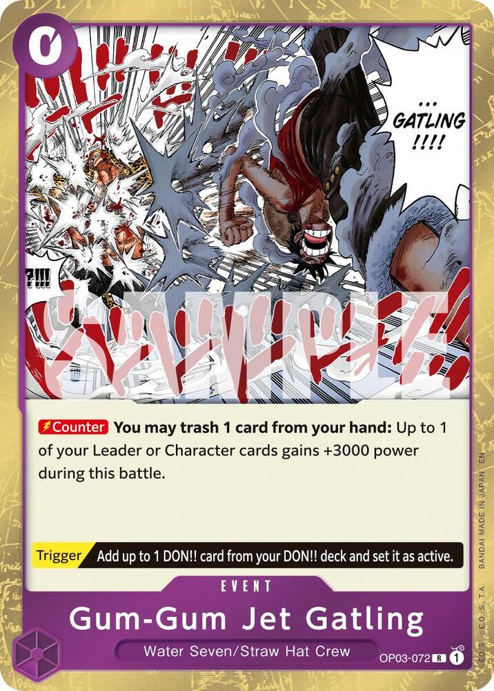 Gum-Gum Jet Gatling (Reprint) R Premium Booster -The Best- Vol. 2 OP03-072 NM