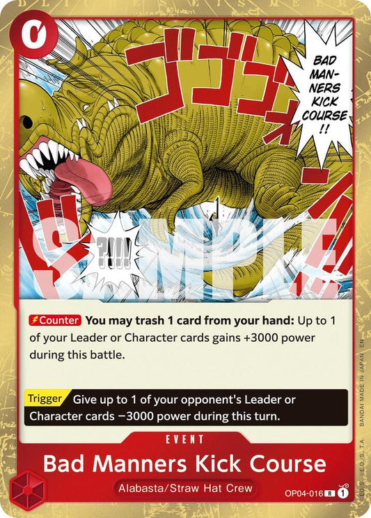 Bad Manners Kick Course (Reprint) R Premium Booster -The Best- Vol. 2 OP04-016 NM