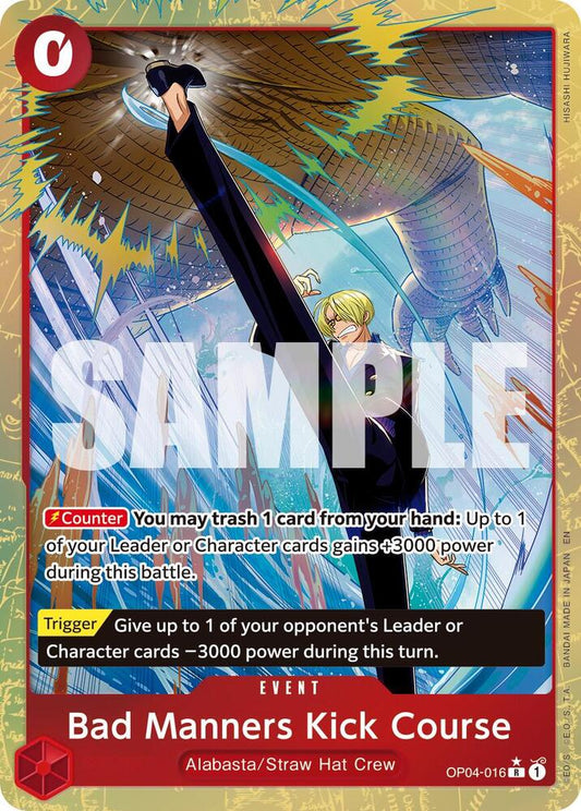 Bad Manners Kick Course (Alternate Art) R Premium Booster -The Best- Vol. 2 OP04-016 NM