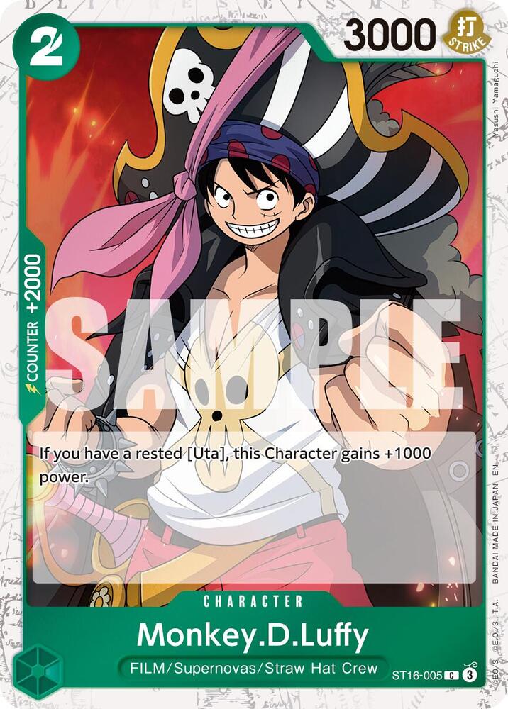 Monkey.D.Luffy - ST16-005 (Pirate Foil) C Premium Booster -The Best- Vol. 2 ST16-005 NM