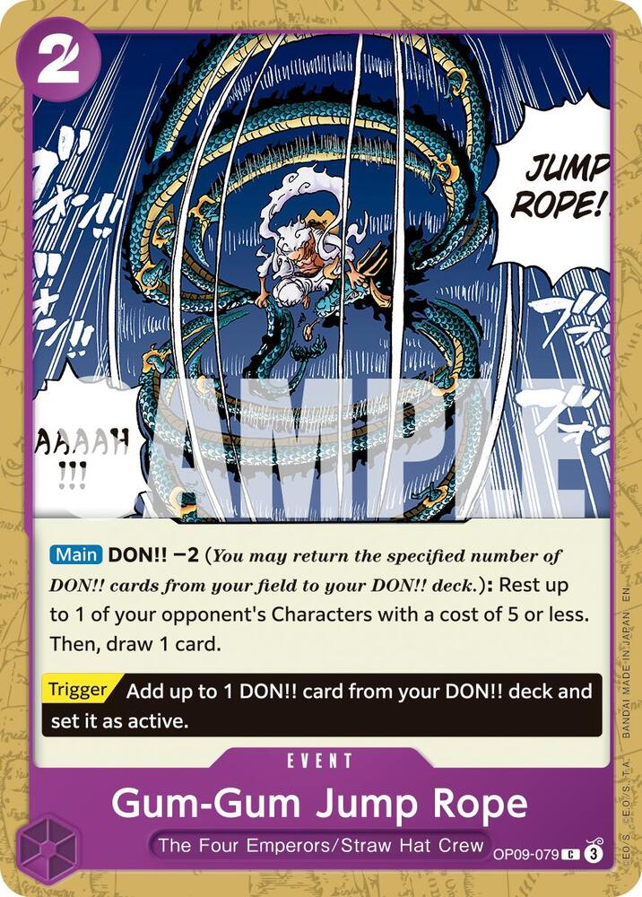Gum-Gum Jump Rope (Reprint) C Premium Booster -The Best- Vol. 2 OP09-079 NM