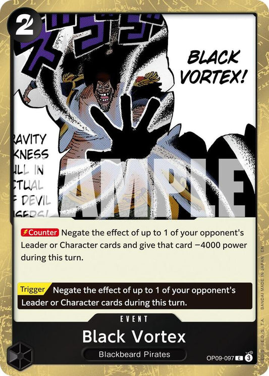 Black Vortex (Pirate Foil) C Premium Booster -The Best- Vol. 2 OP09-097 NM