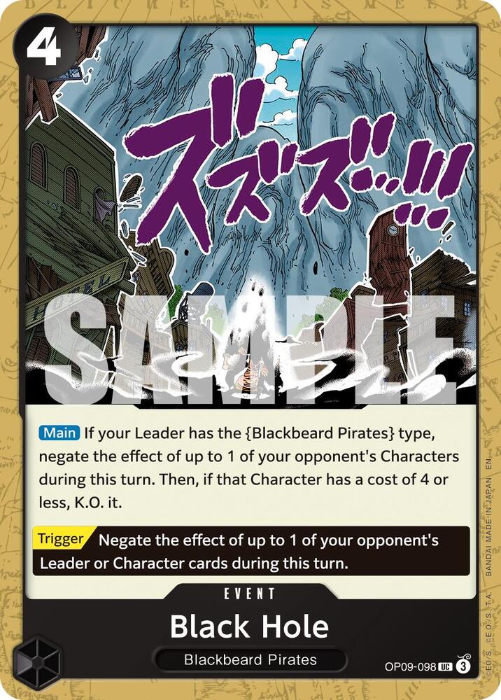 Black Hole (Reprint) UC Premium Booster -The Best- Vol. 2 OP09-098 NM