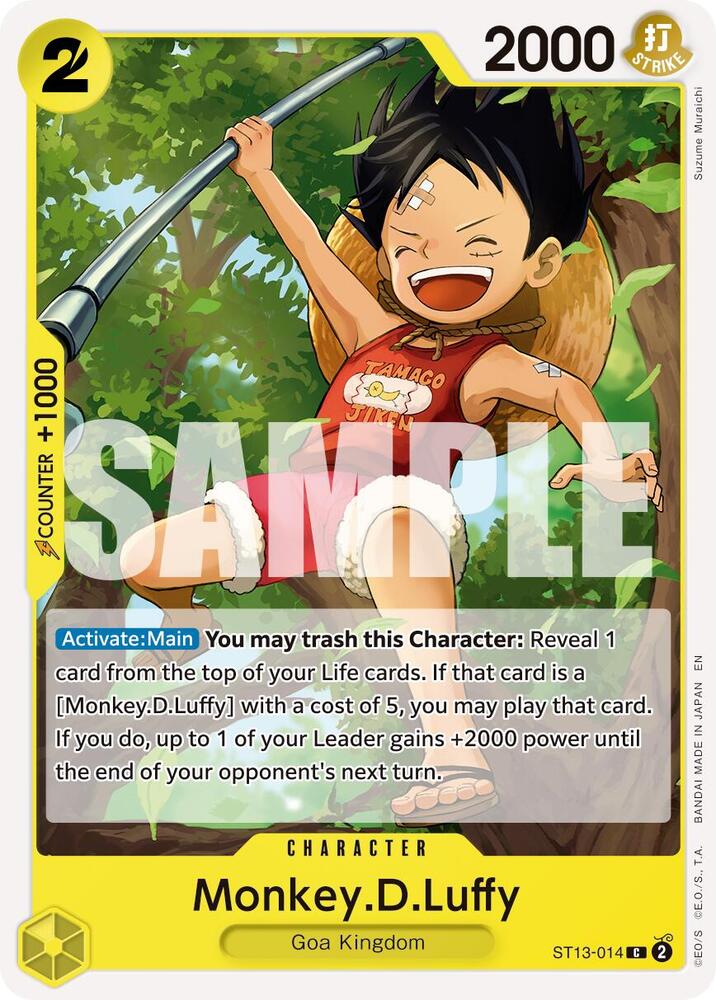 Monkey.D.Luffy - ST13-014 (Reprint) C Premium Booster -The Best- Vol. 2 ST13-014 NM