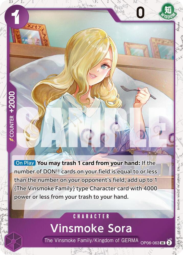 Vinsmoke Sora (Pirate Foil) UC Premium Booster -The Best- Vol. 2 OP06-063 NM