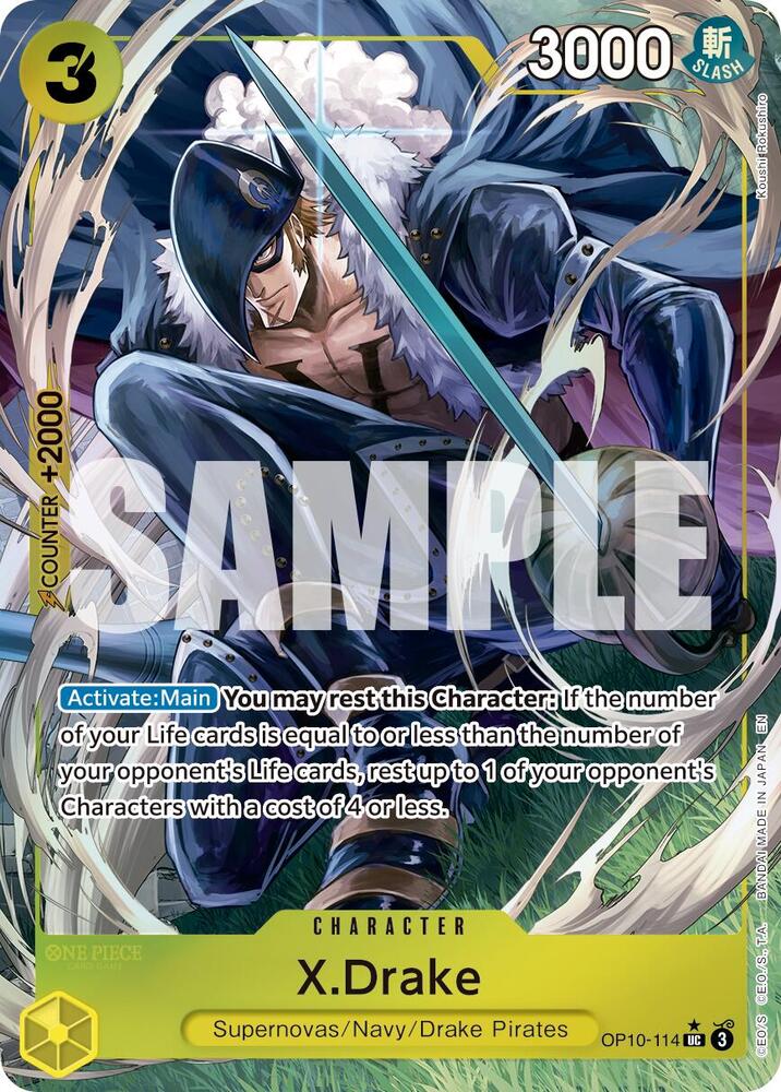 X.Drake (Alternate Art) UC Premium Booster -The Best- Vol. 2 OP10-114 NM