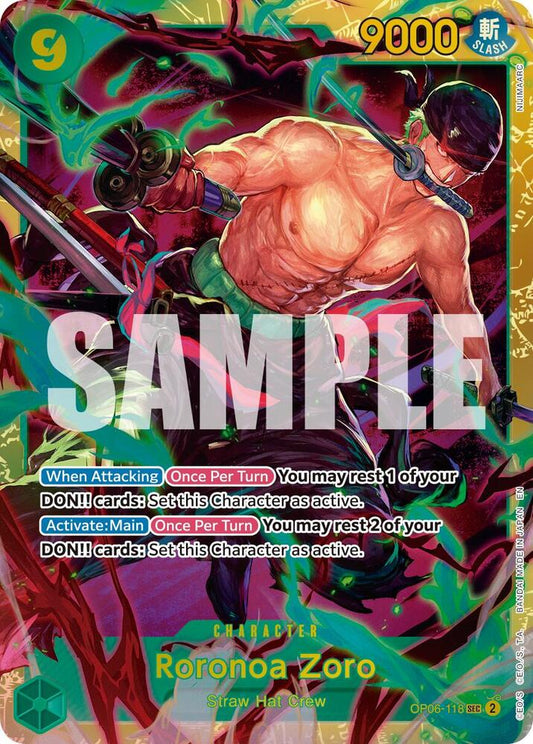 Roronoa Zoro - OP06-118 (Reprint) SEC Premium Booster -The Best- Vol. 2 OP06-118 NM