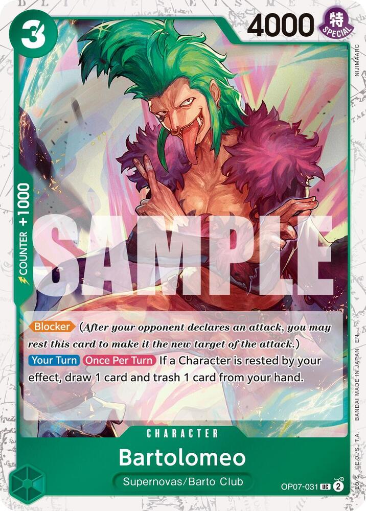 Bartolomeo (Pirate Foil) UC Premium Booster -The Best- Vol. 2 OP07-031 NM