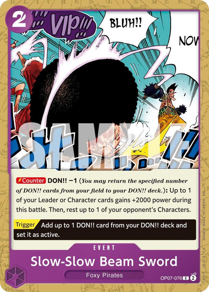 Slow-Slow Beam Sword (Reprint) C Premium Booster -The Best- Vol. 2 OP07-076 NM