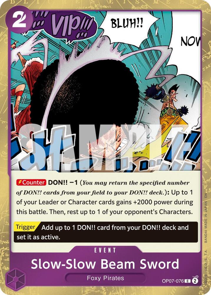 Slow-Slow Beam Sword (Pirate Foil) C Premium Booster -The Best- Vol. 2 OP07-076 NM