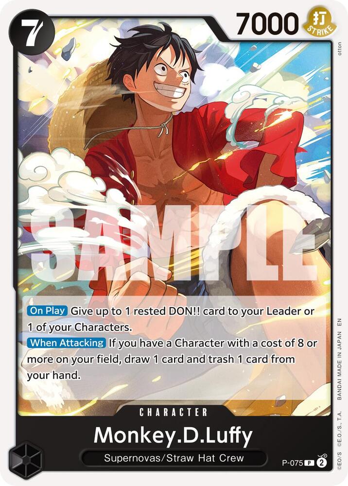 Monkey.D.Luffy - P-075 (Reprint) PR Premium Booster -The Best- Vol. 2 P-075 NM