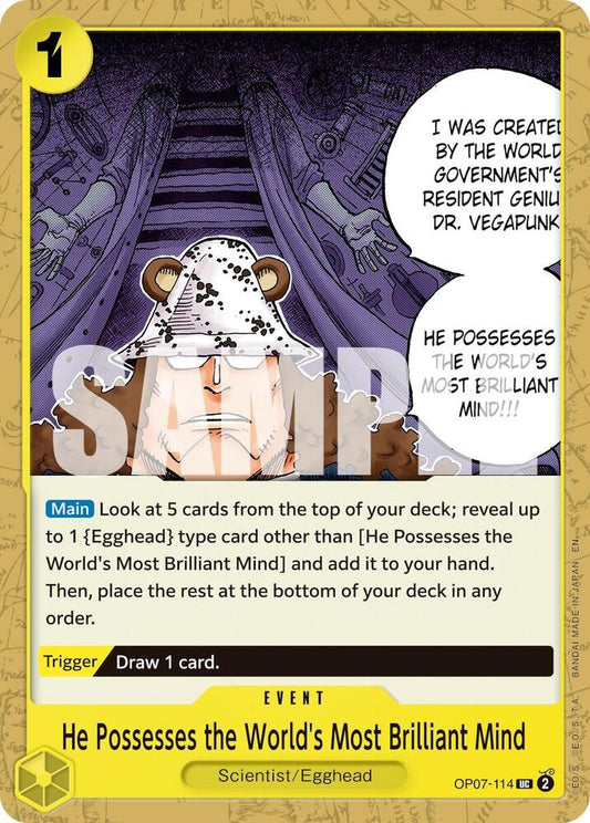 He Possesses the World's Most Brilliant Mind (Reprint) UC Premium Booster -The Best- Vol. 2 OP07-114 NM