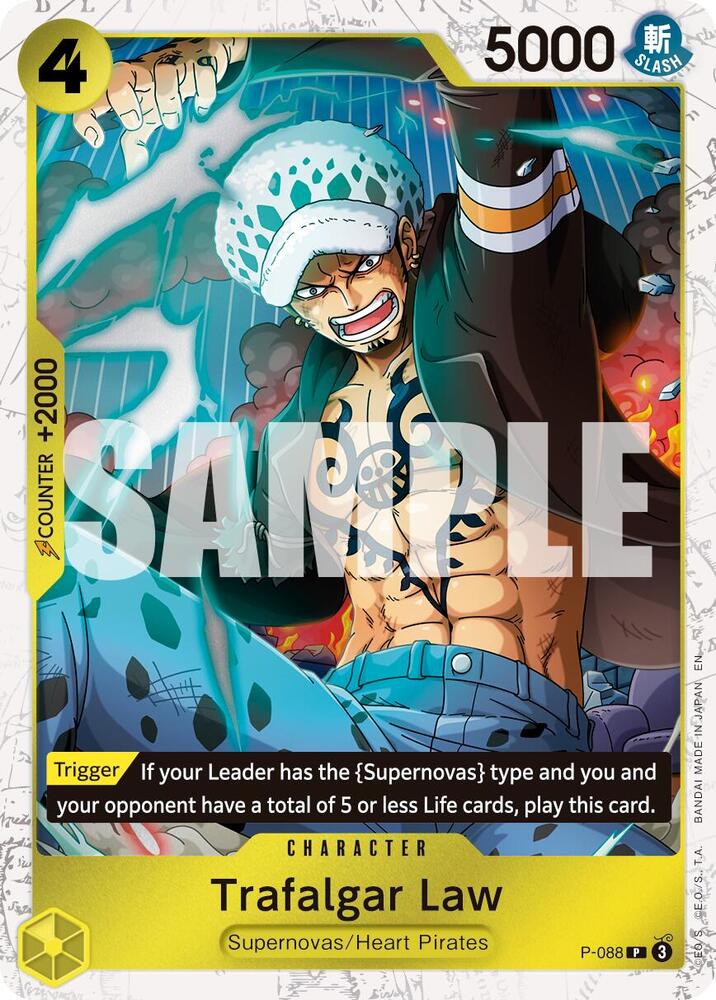Trafalgar Law - P-088 (Pirate Foil) PR Premium Booster -The Best- Vol. 2 P-088 NM