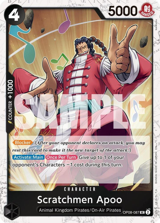 Scratchmen Apoo - OP08-087 (Pirate Foil) UC Premium Booster -The Best- Vol. 2 OP08-087 NM
