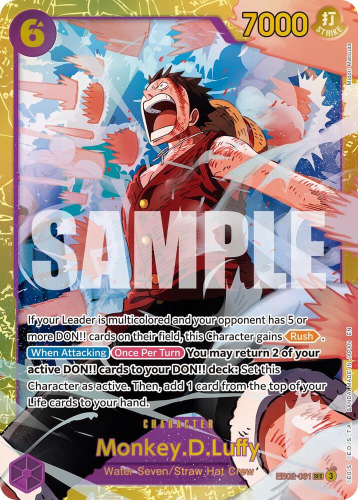 Monkey.D.Luffy - EB02-061 (Reprint) SEC Premium Booster -The Best- Vol. 2 EB02-061 NM