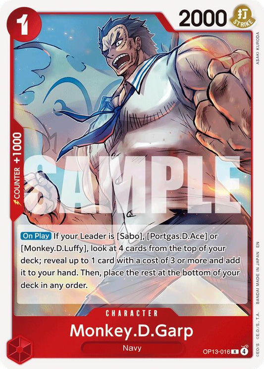 Monkey.D.Garp R Carrying On His Will OP13-016 NM