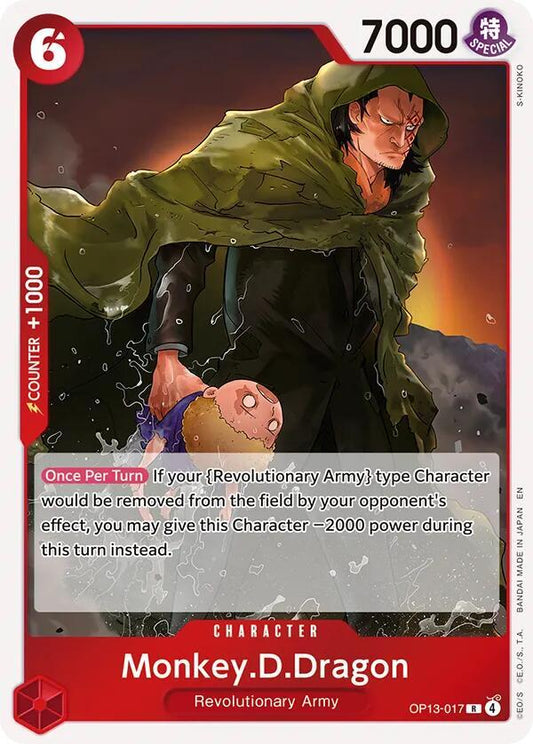 Monkey.D.Dragon R Carrying On His Will OP13-017 NM