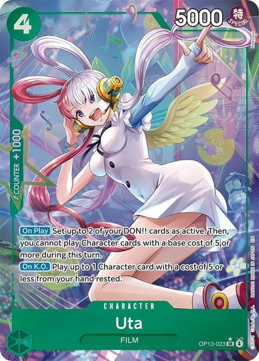 Uta (Alternate Art) SR Carrying On His Will OP13-023 NM