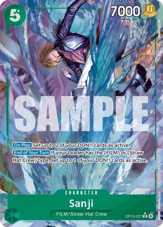 Sanji (Alternate Art) R Carrying On His Will OP13-027 NM