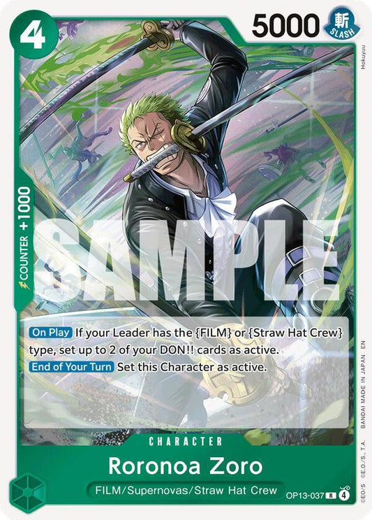 Roronoa Zoro R Carrying On His Will OP13-037 NM