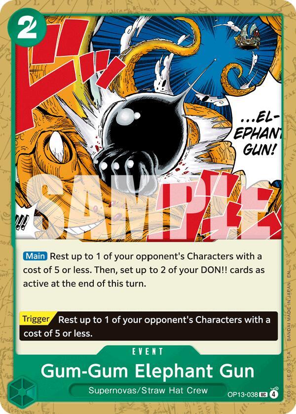 Gum-Gum Elephant Gun UC Carrying On His Will OP13-038 NM
