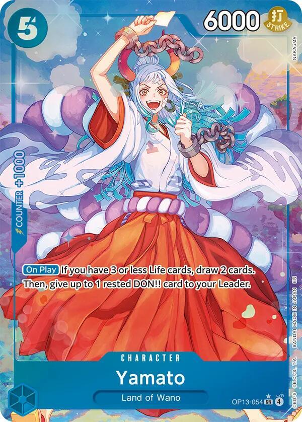 Yamato (Alternate Art) SR Carrying On His Will OP13-054 NM