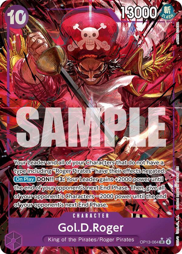 Gol.D.Roger (064) (Alternate Art) SR Carrying On His Will OP13-064 NM