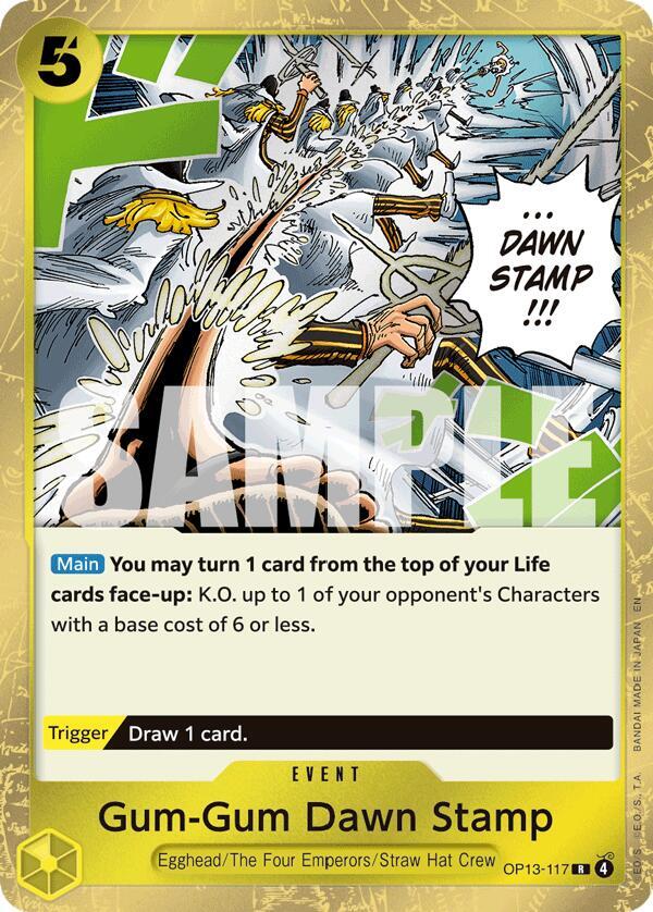 Gum-Gum Dawn Stamp R Carrying On His Will OP13-117 NM