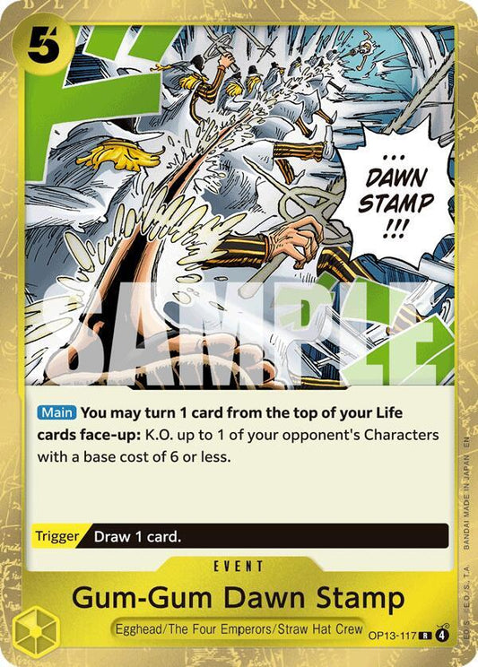 Gum-Gum Dawn Stamp R Carrying On His Will OP13-117 NM