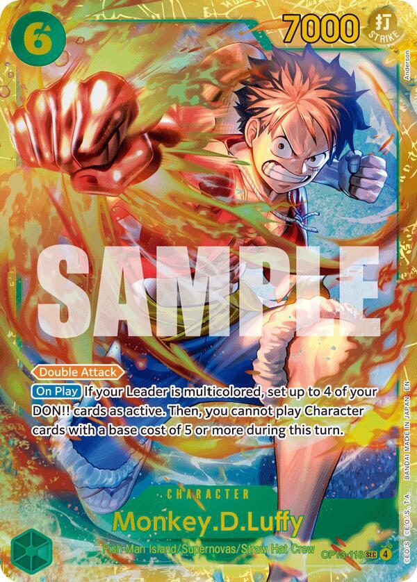 Monkey.D.Luffy (118) SEC Carrying On His Will OP13-118 NM