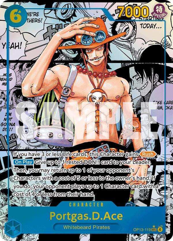 Portgas.D.Ace (119) (Super Alternate Art) SEC Carrying On His Will OP13-119 NM