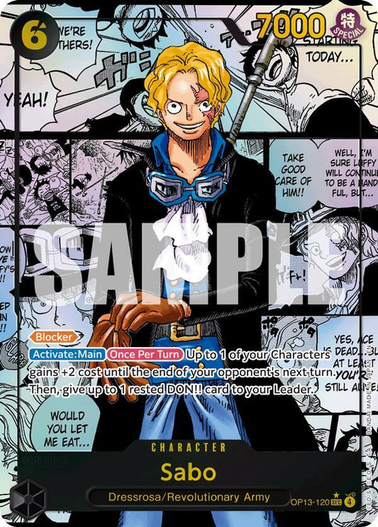 Sabo (120) (Super Alternate Art) SEC Carrying On His Will OP13-120 NM