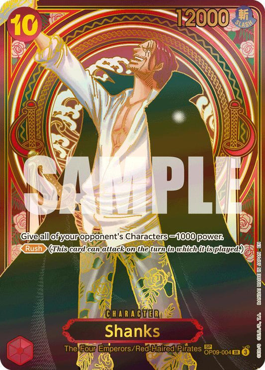 Shanks - OP09-004 (SP) (Gold) SR Carrying On His Will OP09-004 NM