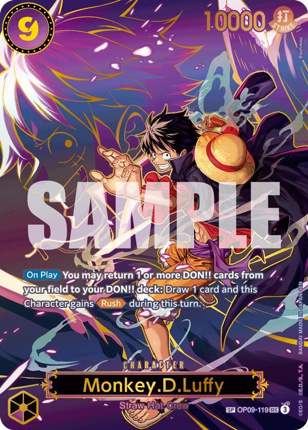 Monkey.D.Luffy - OP09-119 (SP) SEC Carrying On His Will OP09-119 NM