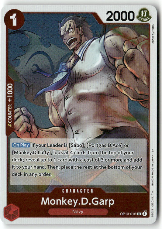 Monkey.D.Garp R Carrying On His Will OP13-016 NM