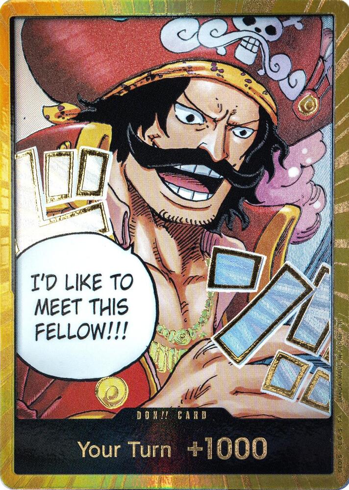 DON!! Card (Gol.D.Roger) (Gold) DON!! Carrying On His Will NM
