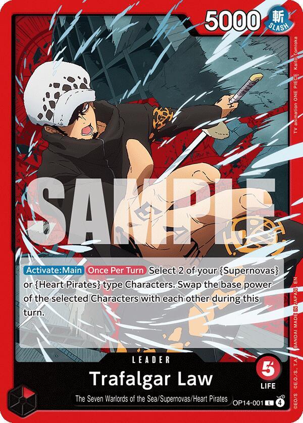 Trafalgar Law - OP14-001 L The Azure Sea's Seven OP14-001 NM