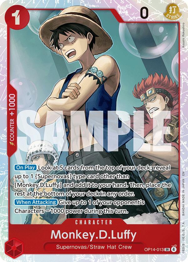 Monkey.D.Luffy - OP14-013 SR The Azure Sea's Seven OP14-013 NM