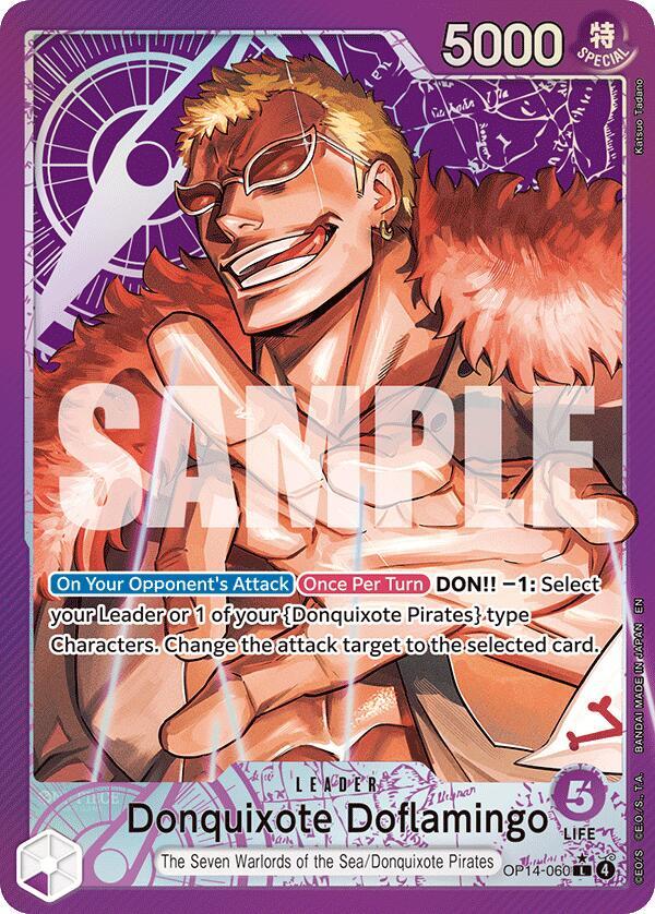 Donquixote Doflamingo - OP14-060 (Alternate Art) L The Azure Sea's Seven OP14-060 NM