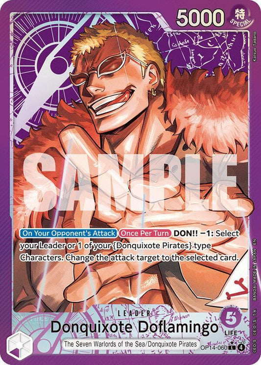 Donquixote Doflamingo - OP14-060 (Alternate Art) L The Azure Sea's Seven OP14-060 NM