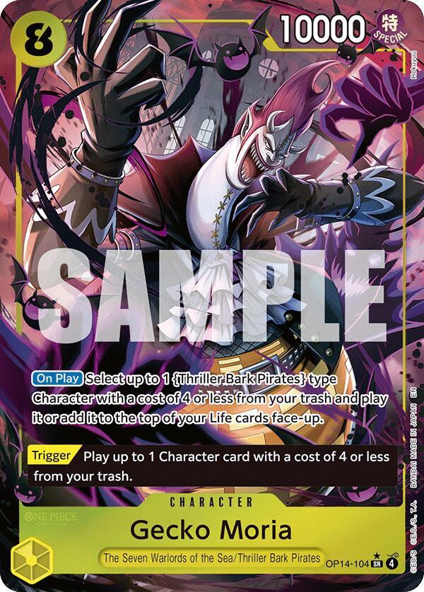Gecko Moria - OP14-104 (Alternate Art) SR The Azure Sea's Seven OP14-104 NM